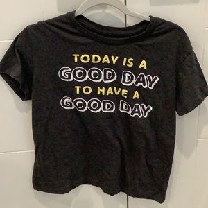 Comfy cotton tee shirt with slogan size medium